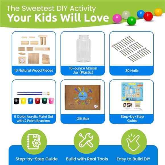 DIY Wood Building Kits for Kids | Kids Wood Projects for Creative Fun | STEM - Picture 2 of 7